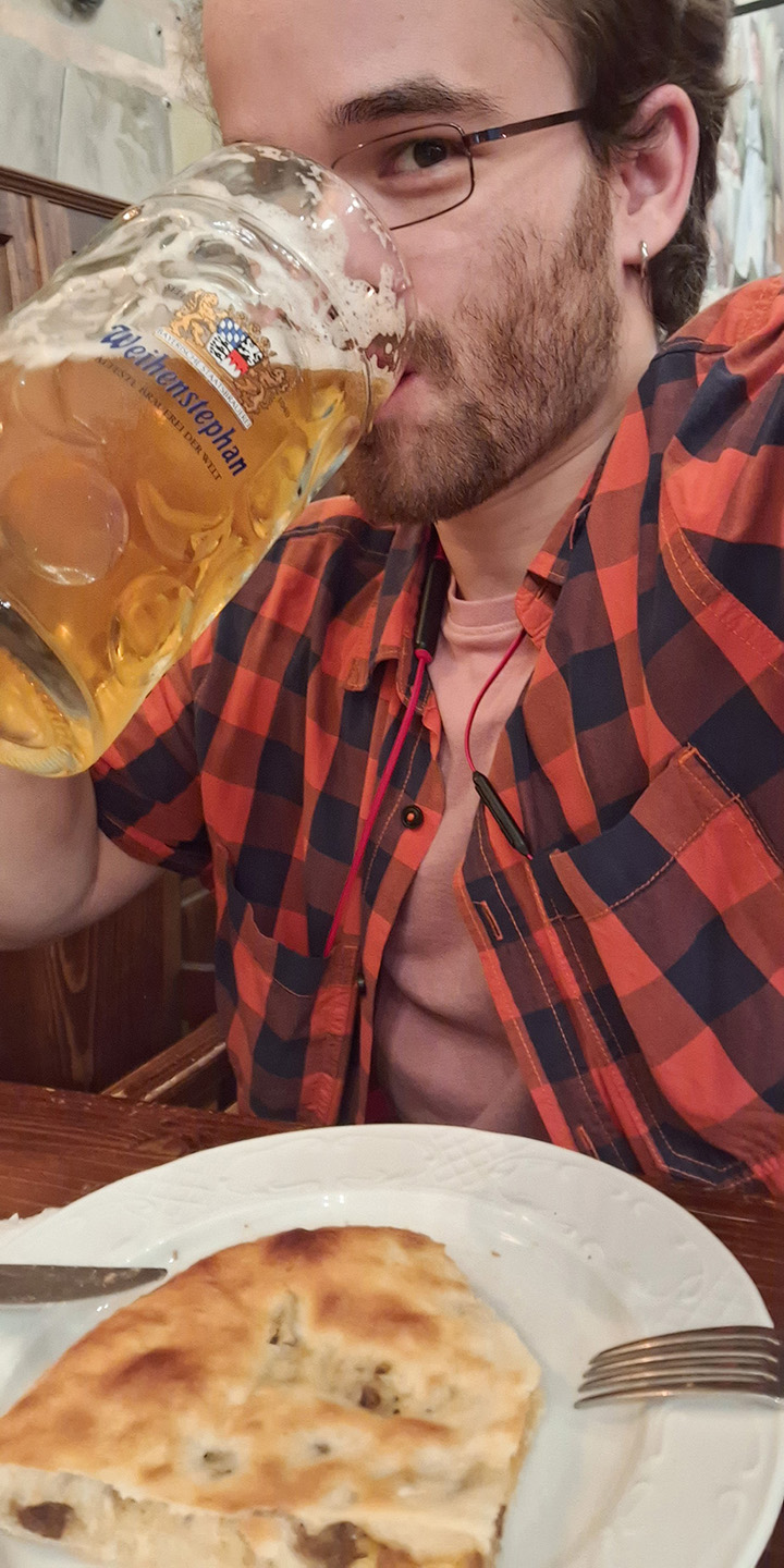 Drinking beer after 4 hour flight