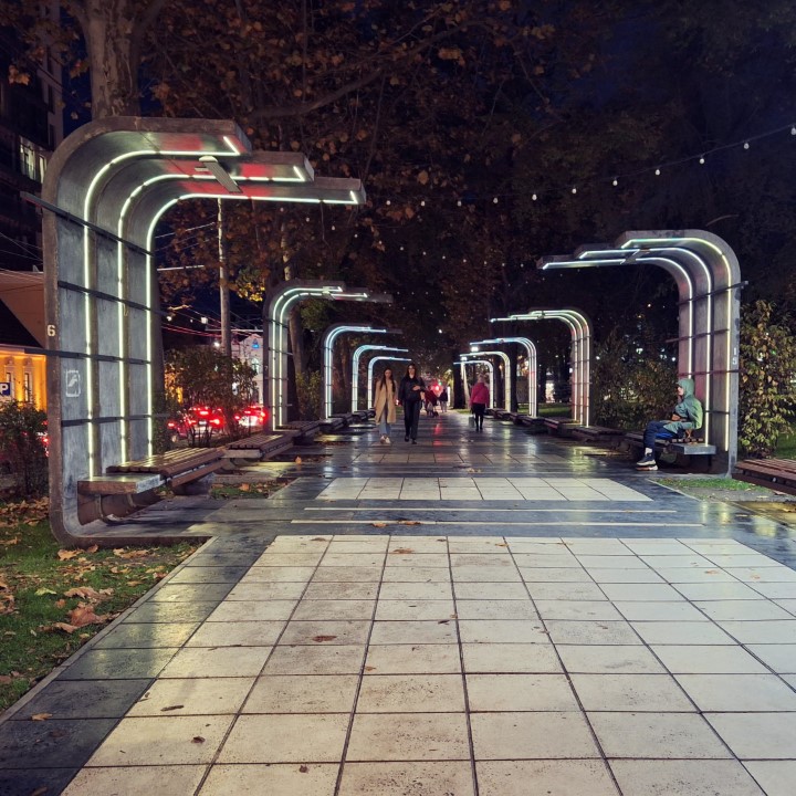 Cyberpunk vibes in Chișinău park